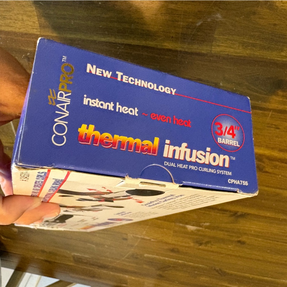 Vintage Conair Pro Thermal Infusion 120 Watt 3/4” Barrel Curling Iron New - Picture 9 of 9